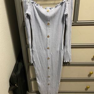 Off the shoulder fitted dress
